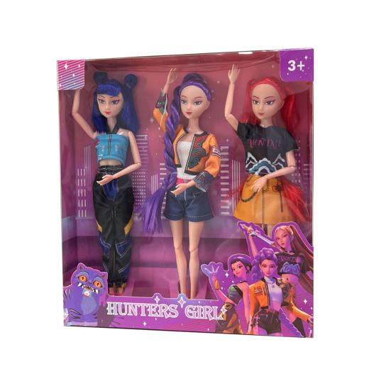 Vinyl Hunters Girl Figurine Anime Movie Girl Idol Action Figure with Movable Joints Collectible Pretend Play Toy Gift for Girls