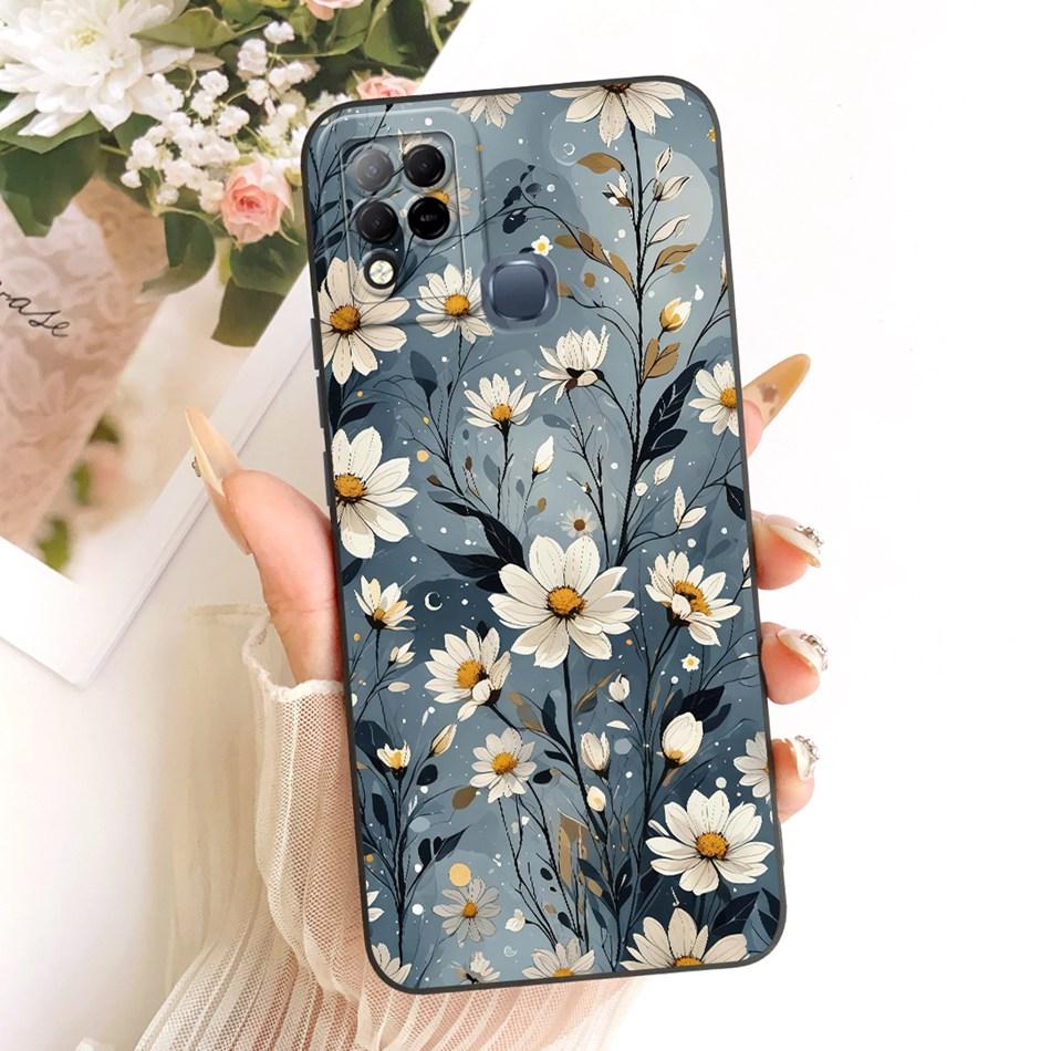 For Infinix Hot 10T 10S NFC 10i X659B X658E X689 X689C Cute Cat Flower Butterfly Cartoon Shockproof Soft Silicone Phone Case