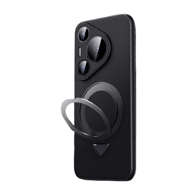 Suitable for Huawei Pura70pro Mobile Phone Case Holder Magnetic Suction P70ultra Anti-fall 70por Business Men's Leather Case