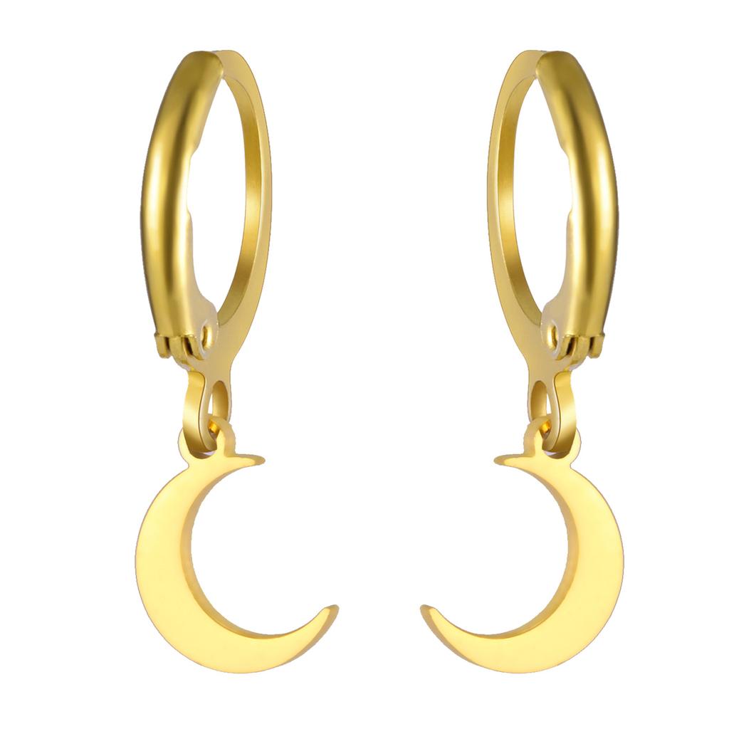Classic Star And Moon Earrings Set With Starburst Cone Drop Dangle Earrings For Women Fashion Jewelry