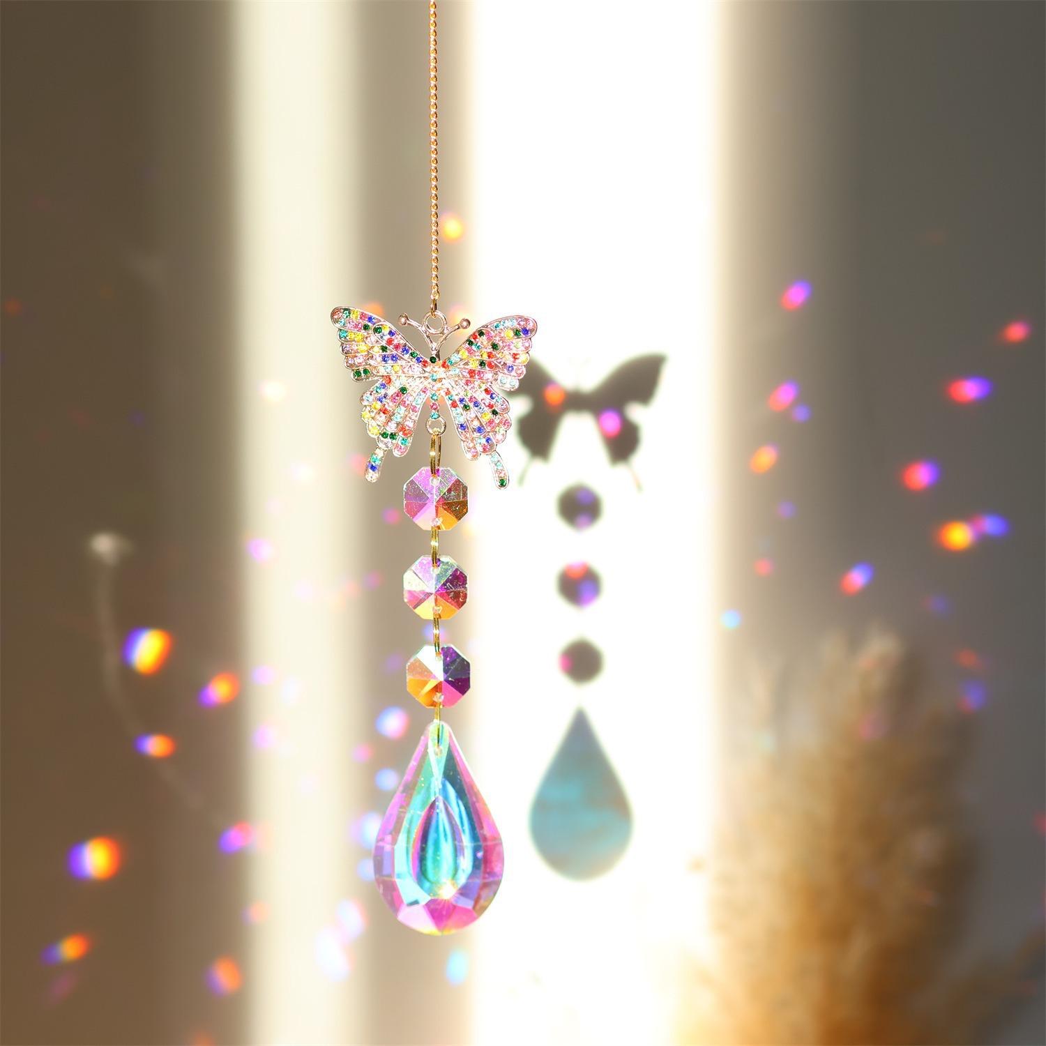 

Rainbow Multifunctional Sun Moon Star Ornament Colored Suncatcher Dazzling Wind Chimes Hanging Pendant For Gifts