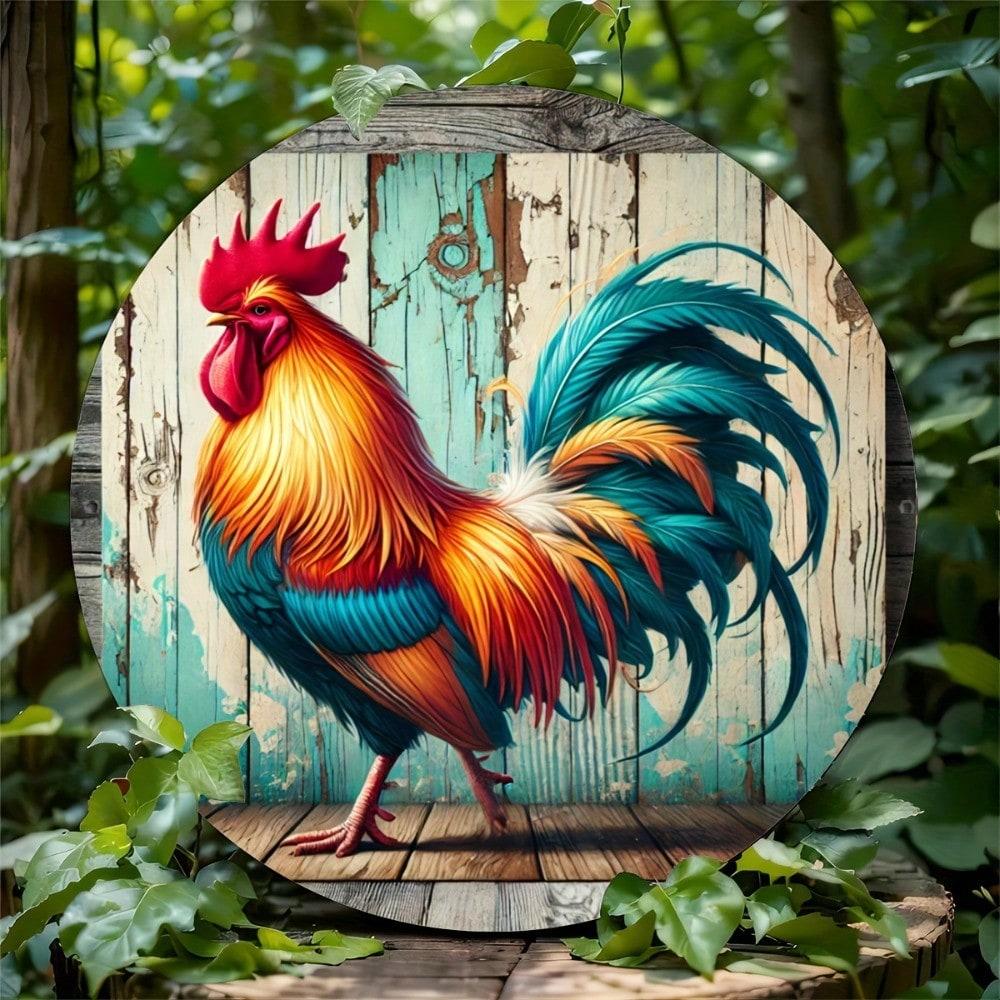 Planetjuice Iron Wall Art Apple Farmhouse Decor Metal Painting Kitchen Artwork Wall Decorative Gift