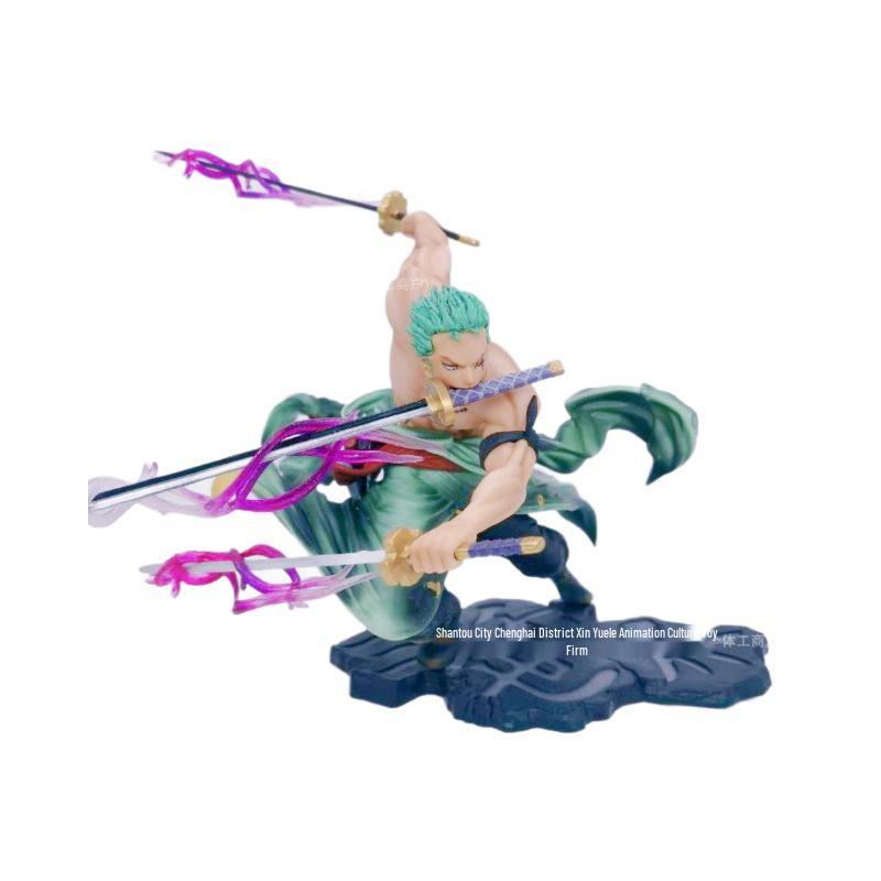 

Zoro Ashura Three-Sword Style One Piece Figurine PC Case Ornament Zoro - 15.5cm