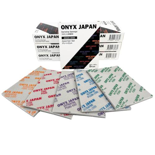 

ONYX JAPAN Sanding Sponge Abrasive Sandpaper Set of 5 (Assorted 5 Types, 1 of Each) P320-3000