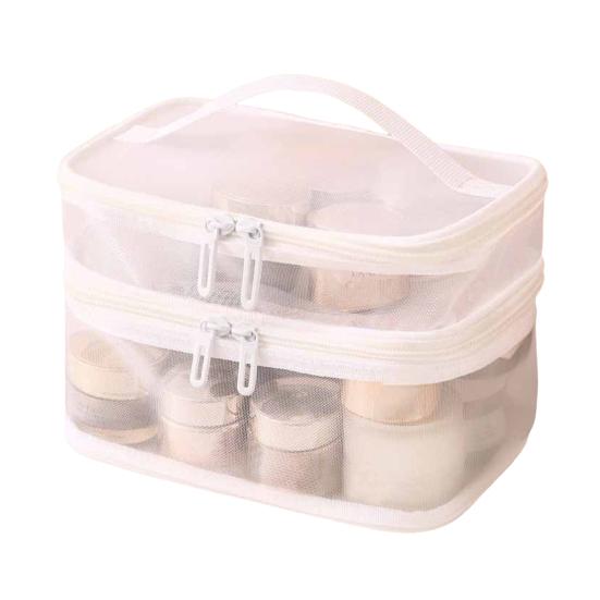 Toiletry Organizer Translucent Travel Cosmetic Bag Large-capacity Makeup Case