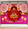 Happy Diwali Photography Backdrop Indian Diwali Tradition Deepavali Candle Marigold Wedding Birthday Background Photo Studio