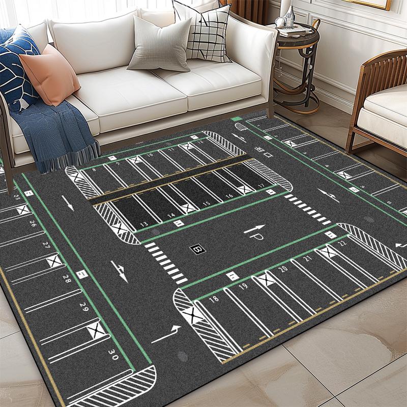 Modern Children Play Road Carpet Living Room Cartoon Home Decoration Baby Sofa Area Non-slip Rug Bedroom Soft Tatami Floor Mat