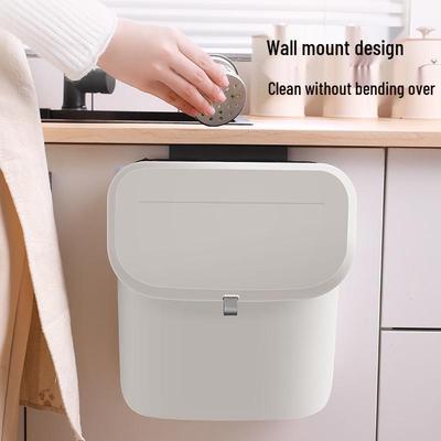 Jie An Hui Kitchen & Toilet Wall-Mounted Trash Can with Lid