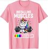 Summer Unisexs Fun Unicorn Weightlifting Letter Printed Round Neck Short Sleeved Gym Fitness 100 Pure Cotton Breathable Tshirt