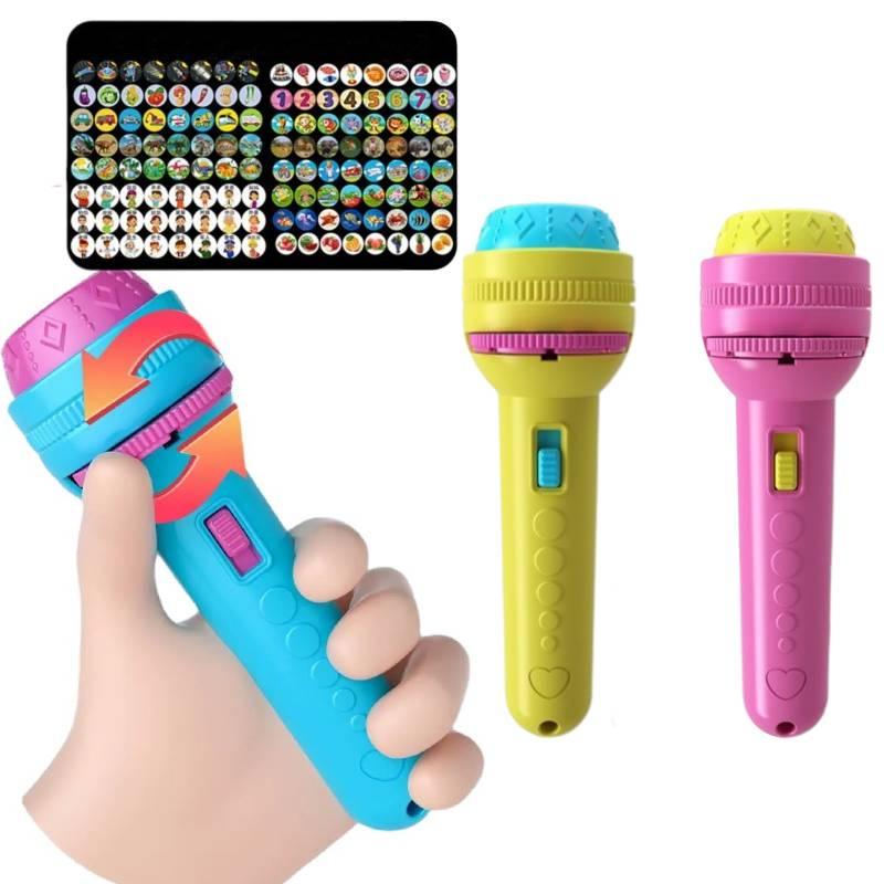 Kids Projection Flashlight Fun Bedtime Stories Toy For Early Learning.