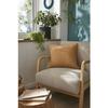 Coussin déhoussable 45 x 45 cm GAIA Camel – Gaze de coton avec passepoil élégant