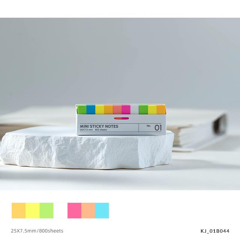 Mini Morandi Sticky Notes Set Fluorescent Index Stickers Memo Pad Self-Adhesive Label Stationery Office