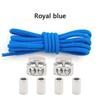 1Pair Lock Shoe laces Without ties Metal Buckle Laces Round Elastic Laces Sneakers Kids Adult No Tie Shoelaces Shoes Accessories