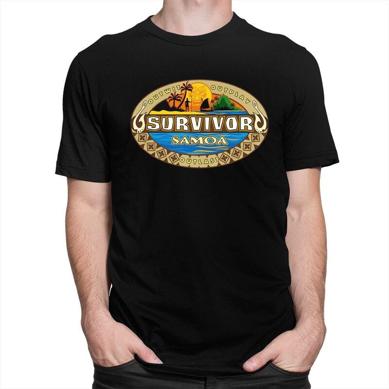 Custom Adventure Game TV Show Survivor Tshirts for Men Short Sleeves Leisure T Shirt Fashion Tshirts Slim Fit Pure Cotton Tee