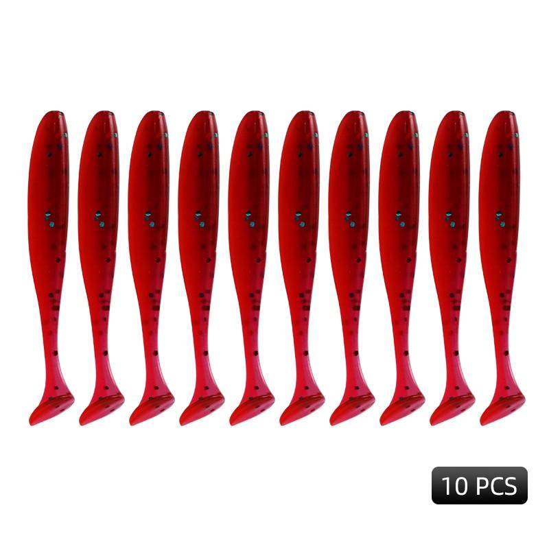 MEREDITH Easy Shiner Angelköder, 50 mm, 65 mm, 75 mm, 100 mm, Wobbler, Karpfenangeln, Gummiköder, Silikon, künstliche Kunststoffköder 50mm 10pcs