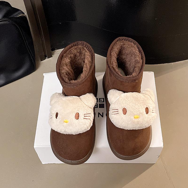 

Женская модная легкая теплая зимняя обувь на толстой подошве с мехом, зимние сапоги, утепленная подкладка, нескользящие, повседневные спортивные хлопковые сапоги 40 темно-коричневого