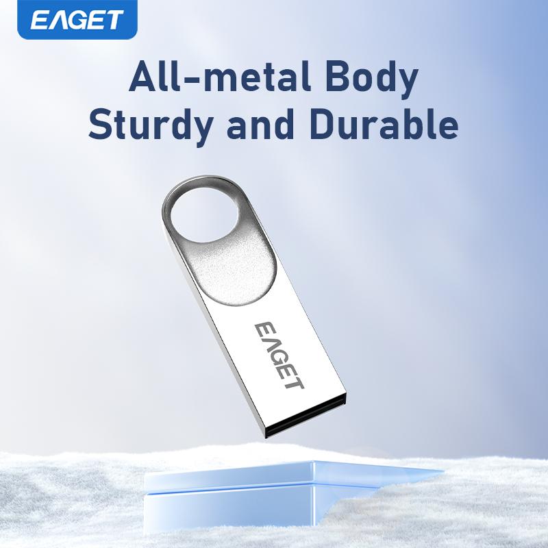 EAGET Mini USB 2.0 Flash Drive Pen Drive High-Speed Portable Keychain Flash Pen Drive Durable USB Memory Stick for PC/Laptops