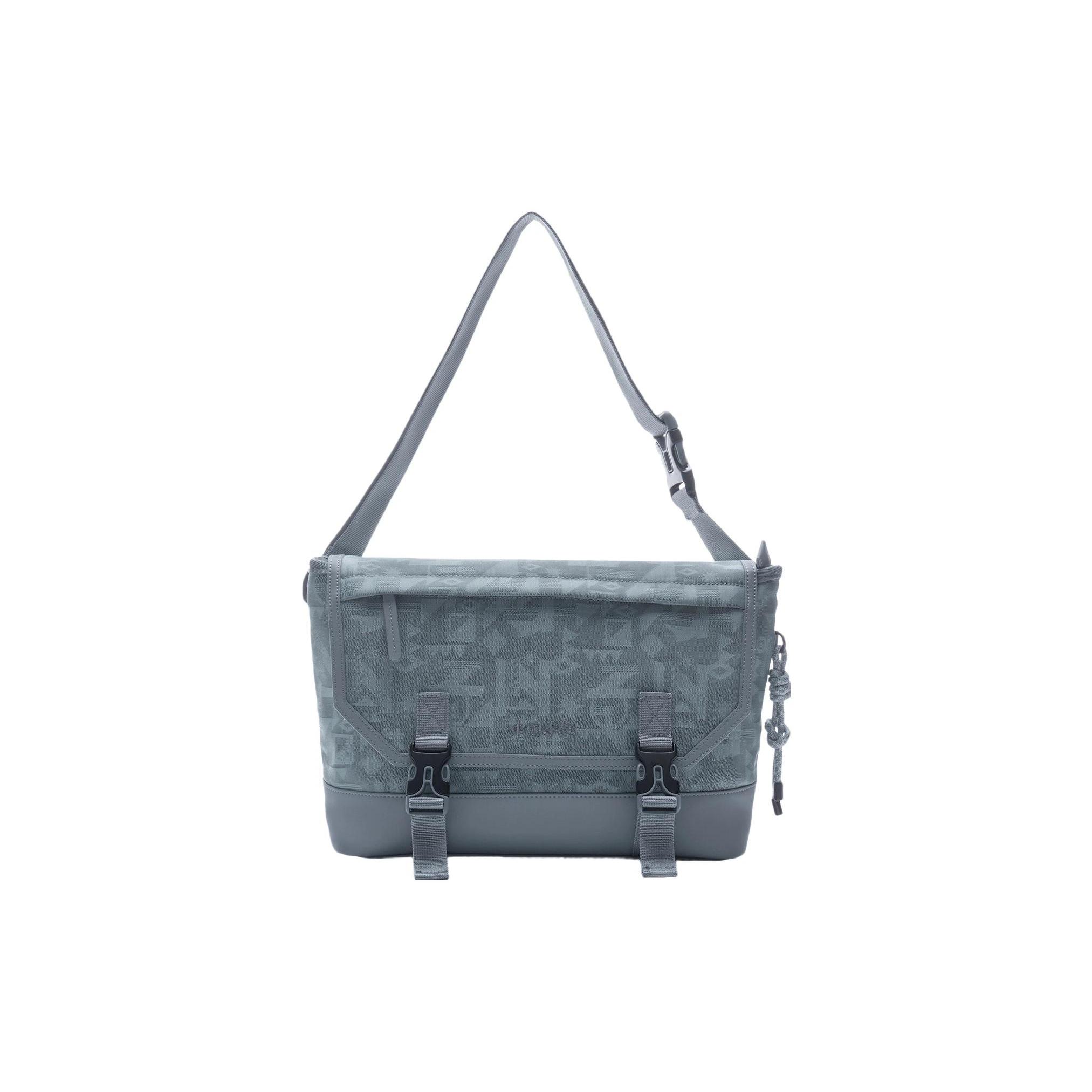 

New LiNing Fabric Shoulder Bag Crossbody Bag Regular Unisex Gray ABDS525-1 34.0*14.5*23.1CM