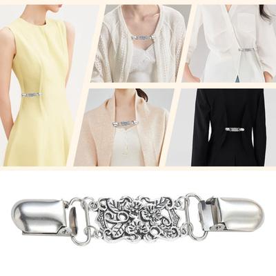 Clip per maglione Leggera Resistente alla ruggine Stringivita Lega Clip fissa per camicie Giacche Cardigan Sciarpe Accessori