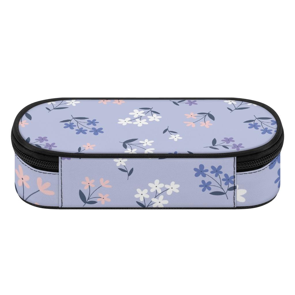 Pencil Case Large Storage Space 300D Polyester Zipper Closure with Main Compartment Mesh Pocket and Pen Slots for Everyday Study
