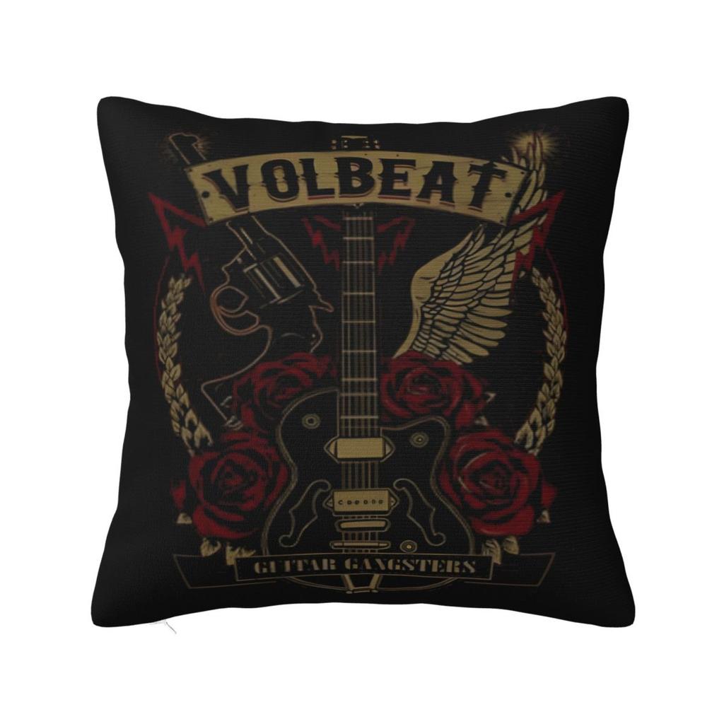 Volbeats Greatest Of All Tours Square Pillow Covers Bed Car Guitar Cushion Cover Cute Decorative Pillow Cover 40*40
