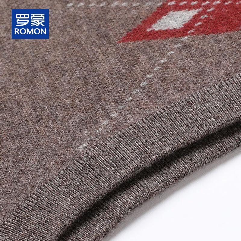 ROMON Men's V-Neck Pure Wool Sweater Vest