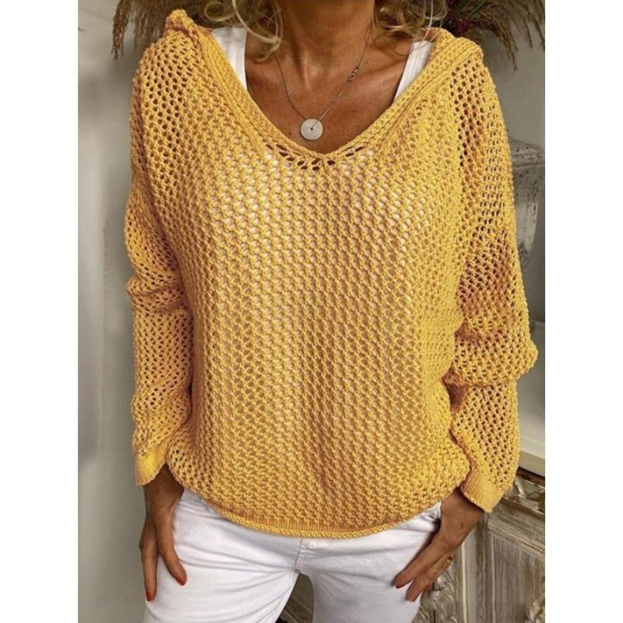 

Жіночі модні повсякденні блузки та сорочки з V-подібним вирізом і довгими рукавами, весна-осінь, одноколірний принт XXL