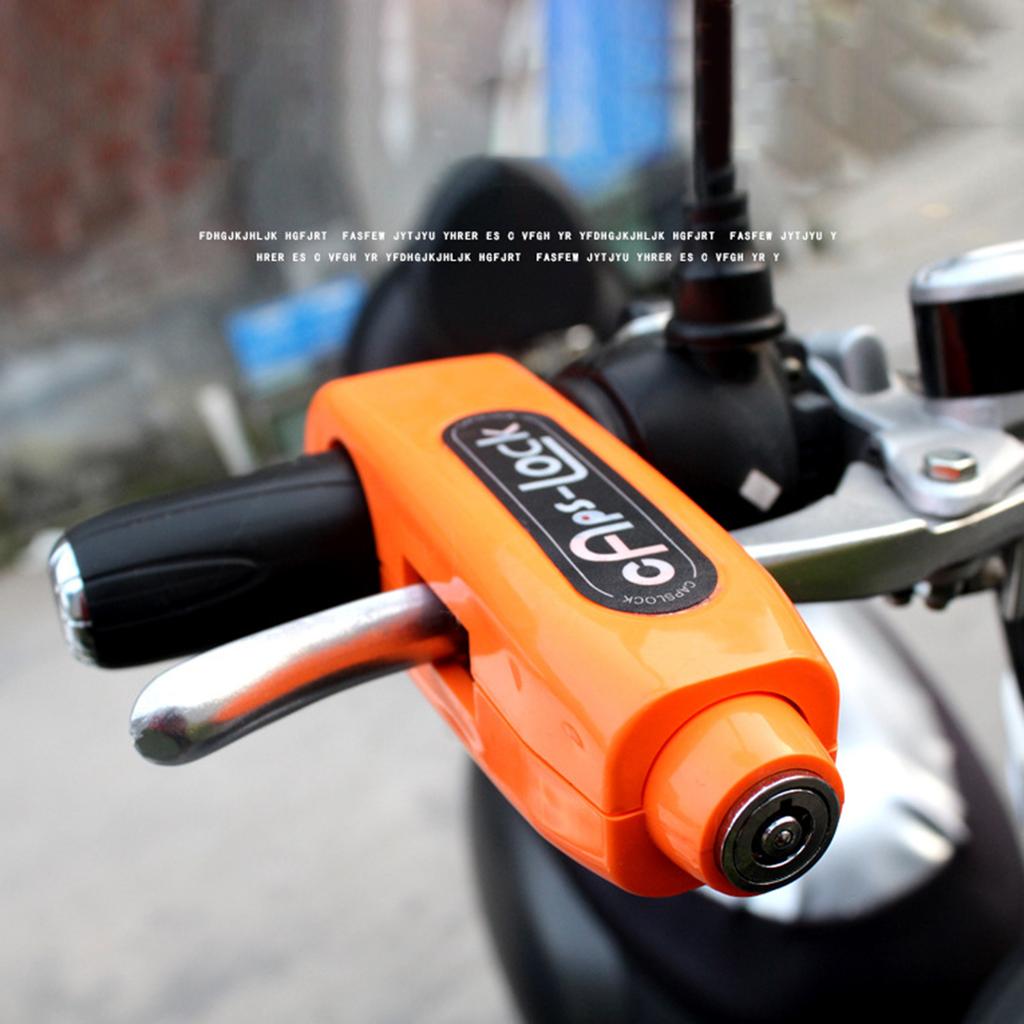 Motorcycles Handlebar Lock Grip Heavy Duty Anti-Theft Locking Device for Handlebar & Throttle Universal for Scooter ATV