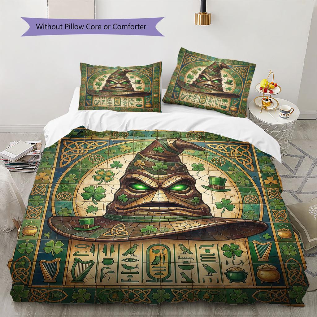 Magic Mural Tool Pattern Bedding Quilt Set Quilt Cover Pillowcase Home Decoration Birthday Gift (1 * Duvet Cover + 2 * Pillowcase, Without Core)