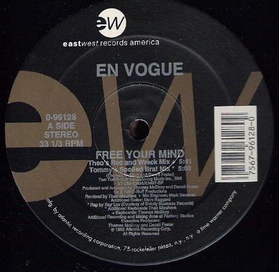 12inch Record EN VOGUE  Free Your Mind 096128 EastWest Record 1992 US Rap  HipHopRB Used