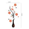 3D Plum Blossom Vase Wall Sticker Living Room TV Background Decal Mural Decor