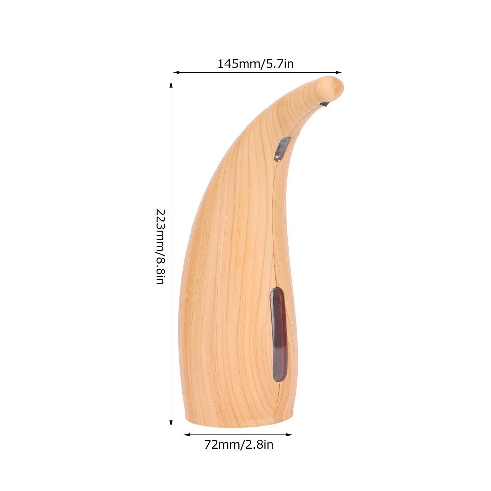 ABS Automatic Soap Dispenser 300ml Capacity Waterproof Sensor Soap Dispenser Light Wood Grain Convenient Liquid Soap Dispenser