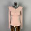 Korean Dongdaemun Slimming Sheer Bust-Enhancing Long-Sleeve Top