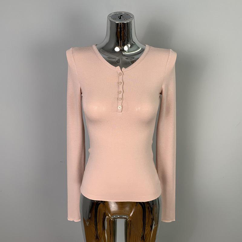 Korean Dongdaemun Slimming Sheer Bust-Enhancing Long-Sleeve Top