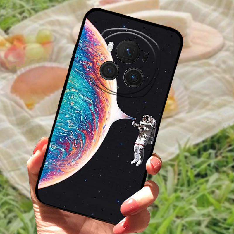 Für Honor Magic6 Pro Hülle Abdeckung Honor Magic6 Silikon Weich Marmor Schwarz Stoßstange Funda Coque für Honor Magic 6 Pro Vollständig Schützend