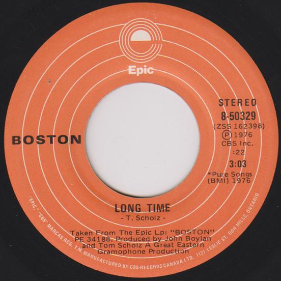 

7inch Record BOSTON - Long Time 850329 Epic 1976 Canada Rock Used
