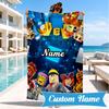 Custom Name Ro-blox Adventure Quests Beach Towel Microfiber Beach Towel, Lightweight and Quick-Dry, for Summer Travel, Swimming Pool Gift