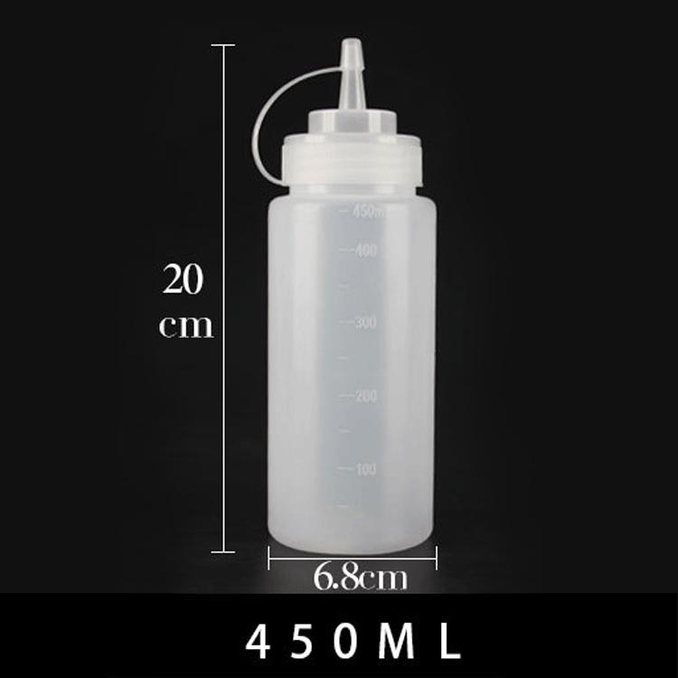 Squeeze Bottle with Scale for Ketchup, Salad Dressing, Condiments, Jam, and Sauces