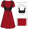 Foreign Trade Hot-Selling European and American Plus-Size Steampunk Gothic Victorian Era Ruffled Sleeveless Dress for Women