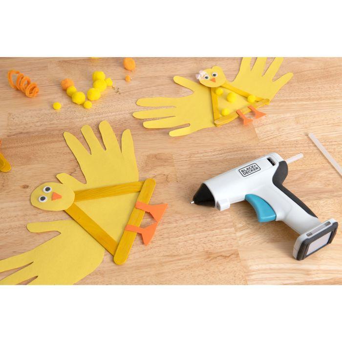 Pistolet À Colle Sans Fil - BLACK+DECKER - BCGL115-XJ - 3,6V - 20 Sticks De Colle - LED Intégré