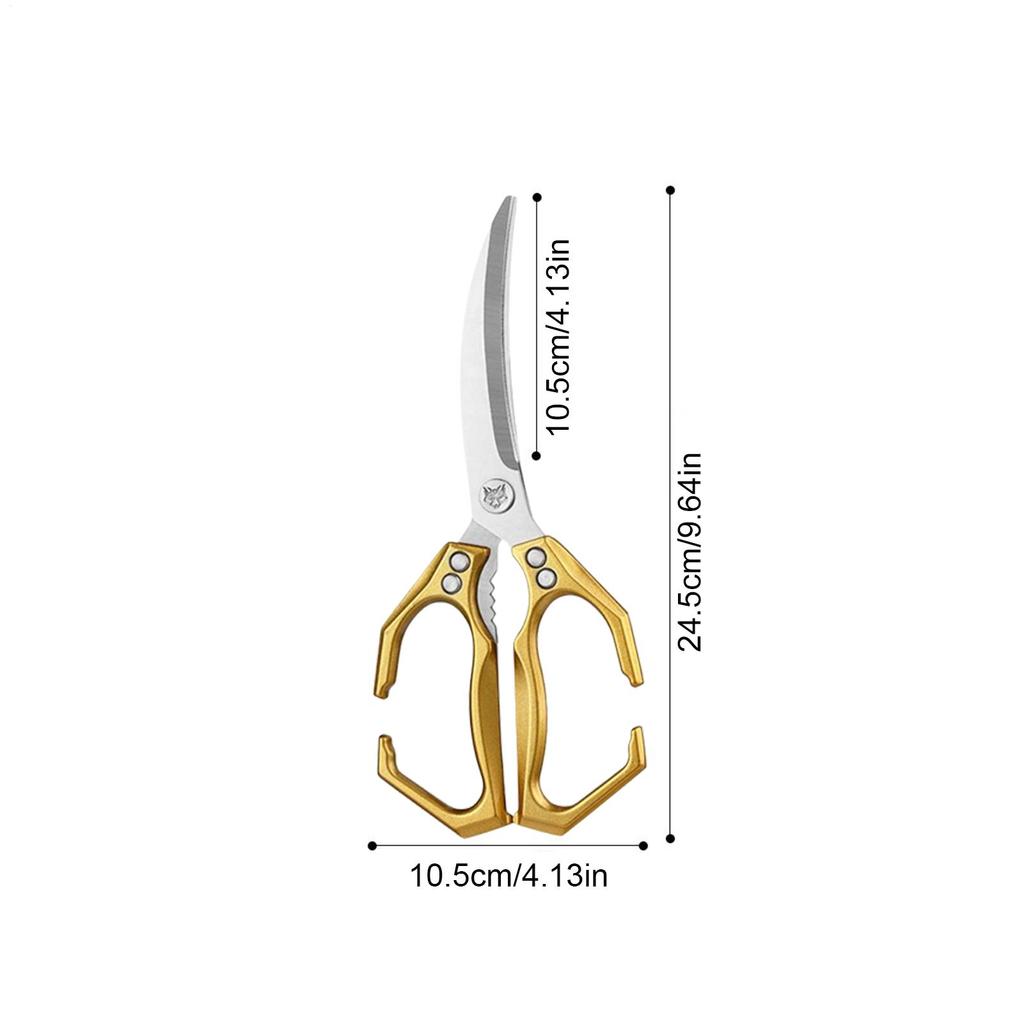 Kitchen Scissors For Food 2 In 1 Food Scissors With Walnut Cracker Multipurpose Shear Stainless Steel Kitchen Utensil For Dining