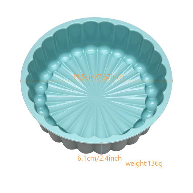 

Силиконовая 8-дюймовая круглая форма для торта «Шарлотта» с клубникой, чизкейком, брауни, форма для хлеба, форма для выпечки торта, поднос для пирога, форма для хлеба с фланом зелёный