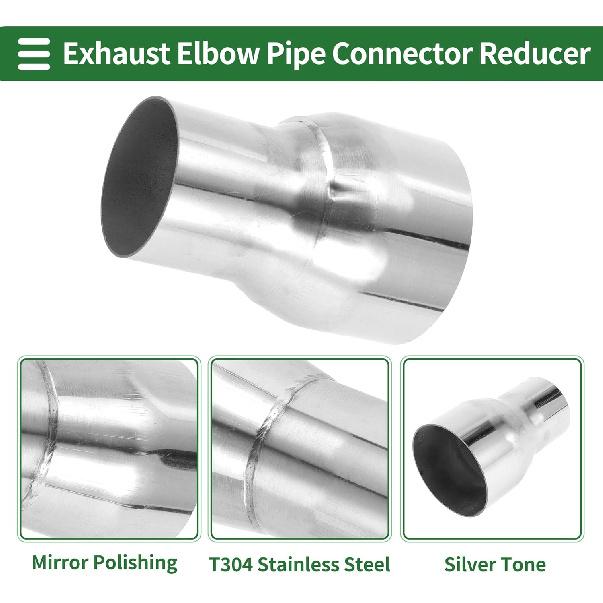 Motoforti 2.5" OD To 3.5" OD Mandrel Exhaust Pipe Adapter Concentric Reducer Car Exhaust Pipe Tubing Piping Adapter 5Inch/127Mm Length T304 Stainless