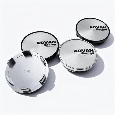 4 szt. JDM Advan Racing Logo Emblemat Nakładki na Środki Kół Samochodowych Średnica Zewnętrzna 54MM Klipsy 49MM Piasty Kół Pokrywa Osłony Piast Felg Akcesoria Samochodowe