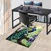 1PC Peacock Flowers Non-Slip Floor carpet, suitable for Office, bedroomand playrooms. It can also be used as a sofa footrest cover-T49