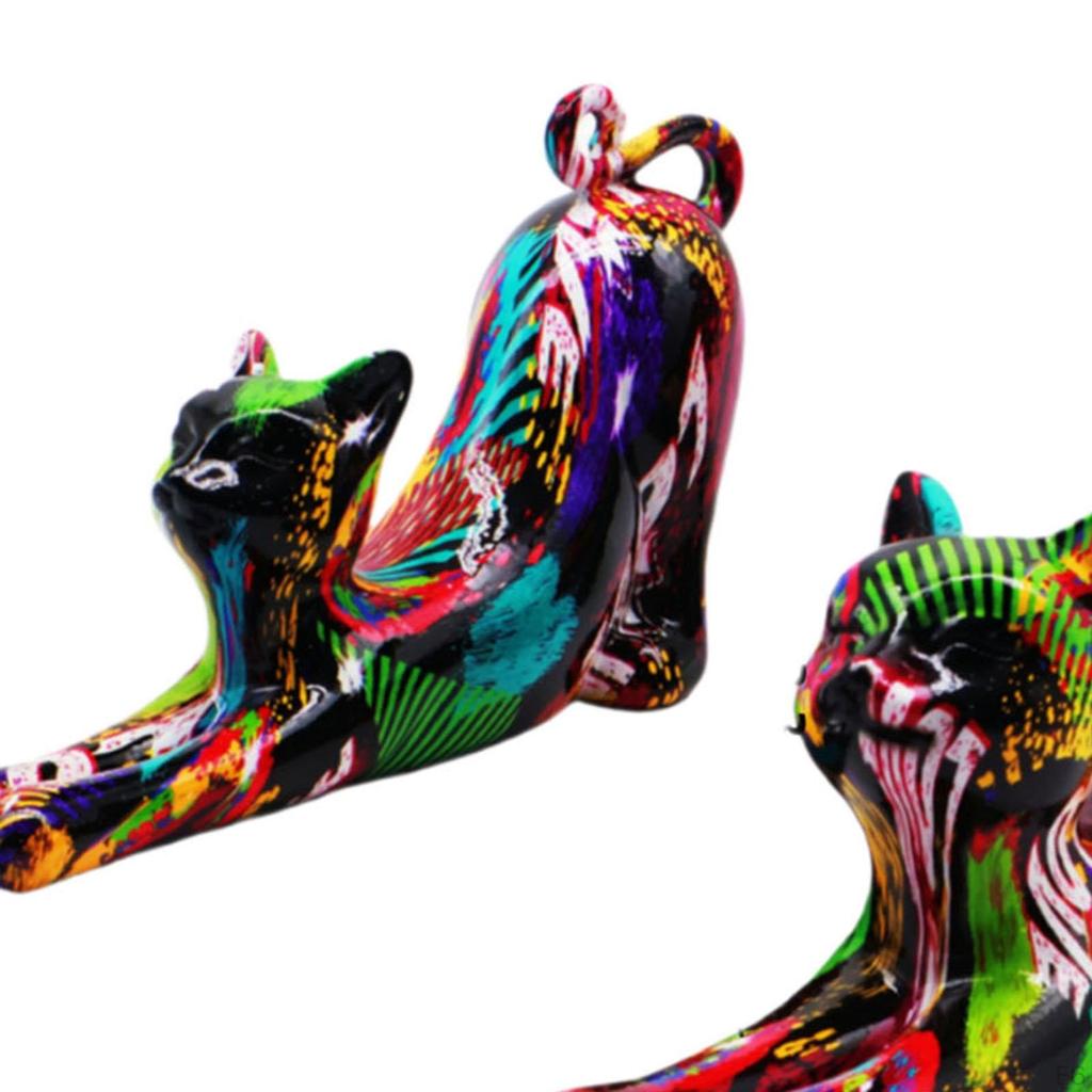 Katze Statue Figurine Tier Kunst Geschenke Ornament Skulptur für Kaffee Tisch Zu Hause