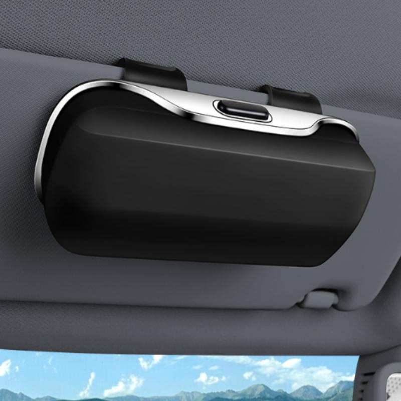 Multifunction Car Glasses Box Portable Car Sunglasses Holder Car Driving Glasses Holder Eyeglass Case Sun Visor