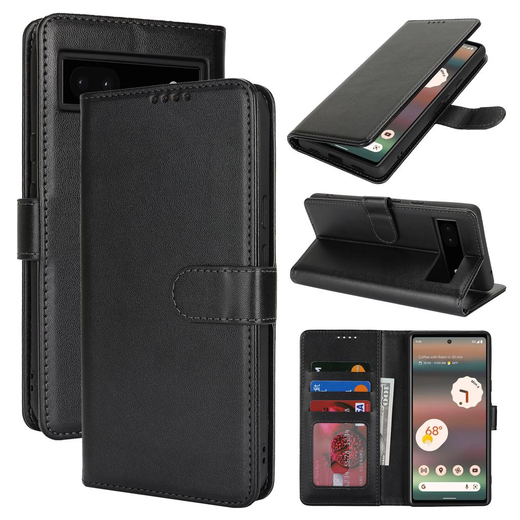 For Google Pixel 6a Stand Case Shockproof Leather Wallet Phone Cover