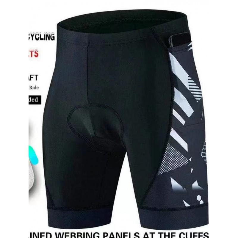 Mens Cycling Shorts With 3 Pockets Bike Riding Bib Mountain Road Use