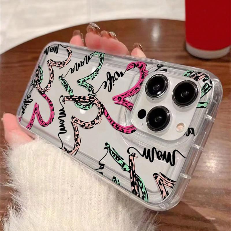 Floral & Heart Pattern Print Phone Case for Iphone 16 15 14 13 12 11 Pro Max 7 8 Plus Clear Soft TPU Cover for IPhone 16 Plus